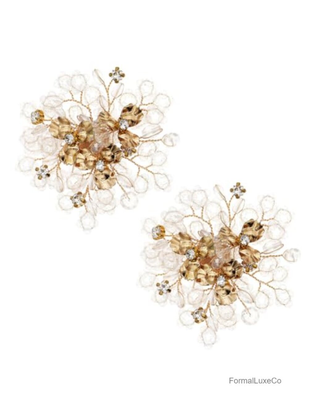 Crystal Rhinestone Shoe Clips for Dress Pumps Bridal Party 2 Pcs